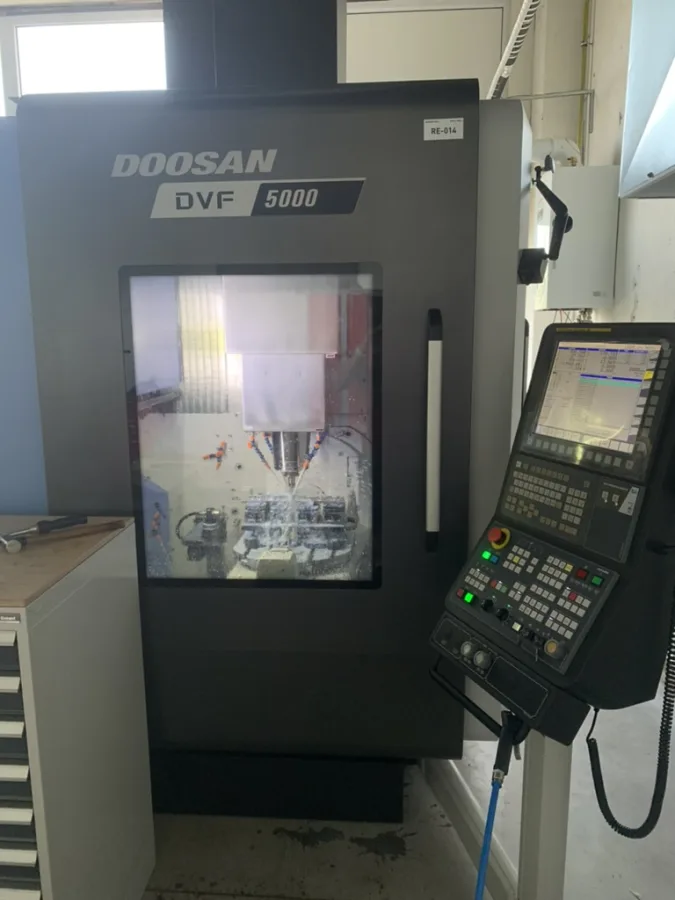 Doosan DVF 5000 five-axis machining center with FANUC control