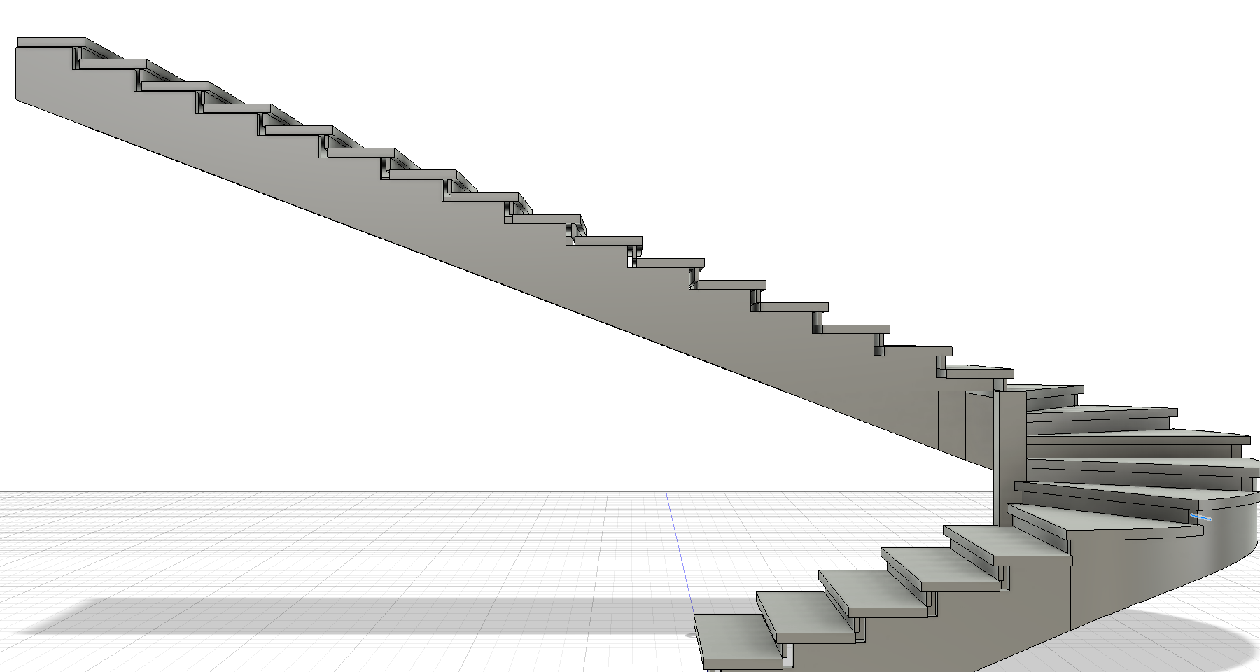 踏板嵌め込み式の閉じた階段 — Autodesk Fusion